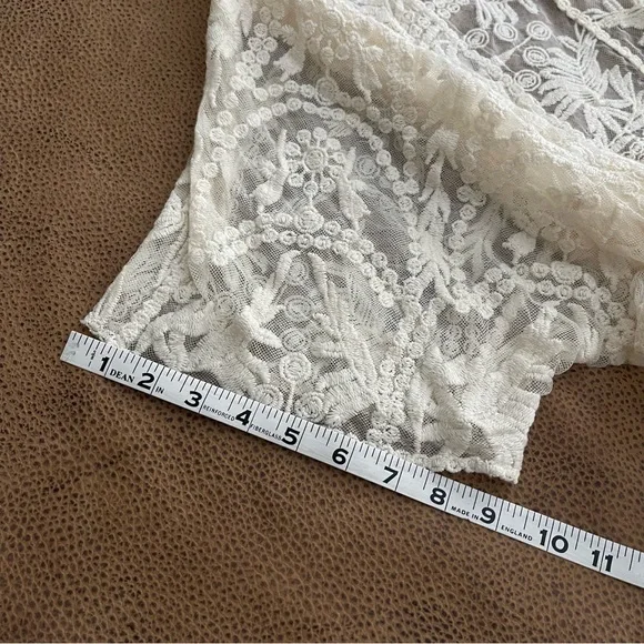 Knapp Studio Ivory Lace Kimono Cardigan Size S (but roomy) - Picture 7 of 13
